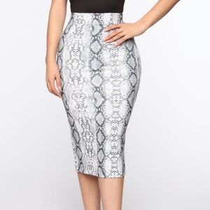 Monica snake skin Pencil skirt